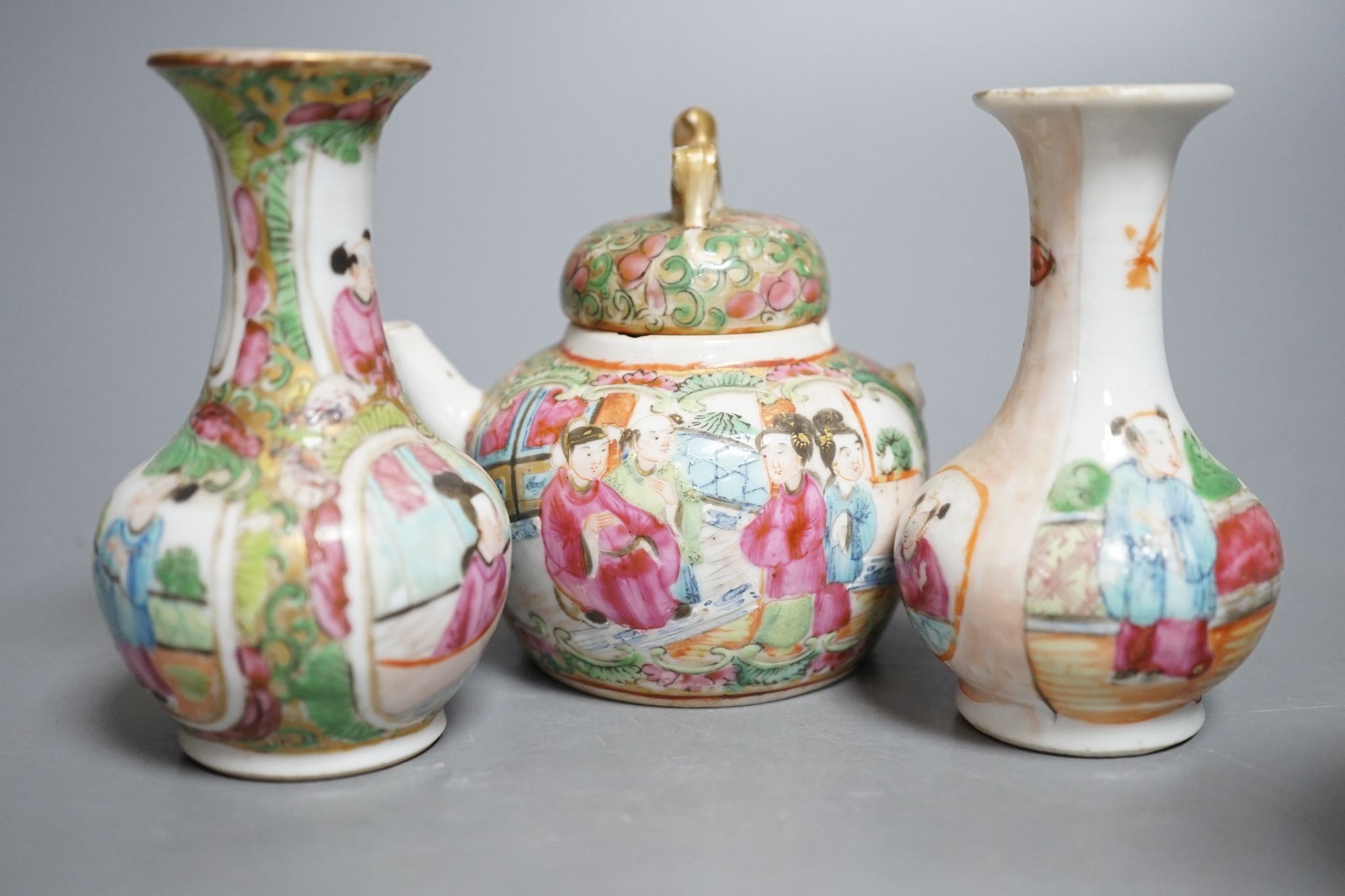 A group of Canton famille rose wares